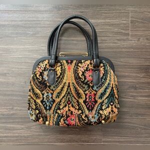 Vintage Jaclyn Mid-Century Tapestry Handbag